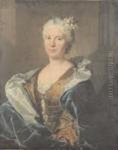 Portrait De Femme by Hyacinthe Rigaud