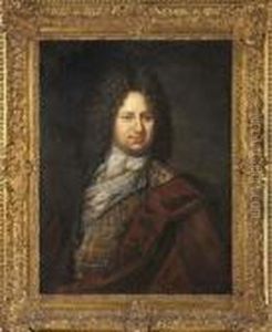 Portrait D'homme Au Manteau Rouge