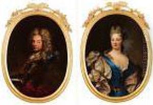 Ritratto Di Nobildonna
B)
Ritratto Di Gentiluomo In Armatura by Hyacinthe Rigaud