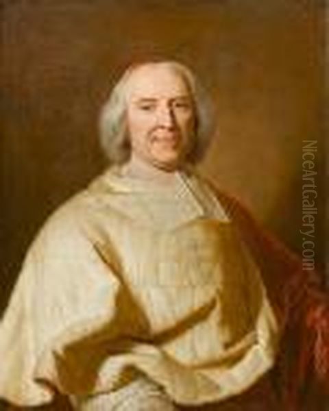 Portrait Of Cardinal Hercule-andre Fleury, Half-length, In Cardinal's Robes - view 1