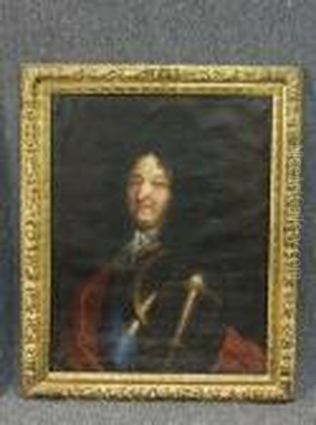 Portrait Of King Louis Xiv Of France Half Length, In Armour - view 1