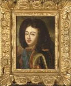 Portrait D'homme En Cuirasse Et Perruque