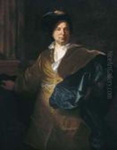 Portrait D'un Homme En Tenue D'interieur by Hyacinthe Rigaud