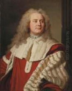Portrait Of A Gentleman, Believed To Be An Officer Of Theparliament, Bust-length by Hyacinthe Rigaud