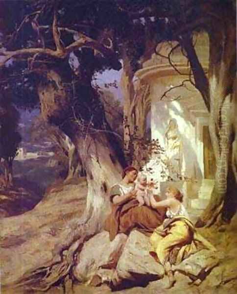 By A Temple (Idyll) 1881 - view 1