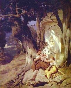 By A Temple (Idyll) 1881 by Henryk Hector Siemiradzki