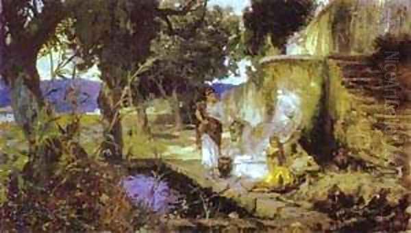 By A Pool 1890 - view 1