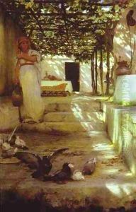 Christ In The House Of Martha And Mary Detail 2 1886 by Henryk Hector Siemiradzki
