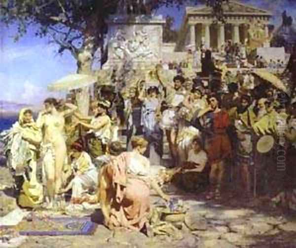 Phryne At The Festival Of Poseidon In Eleusin Detail 1889 - view 1