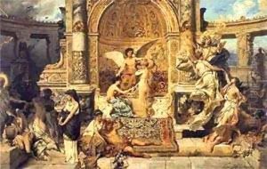 Sketch For The Curtain For The Krakow Theater 1894