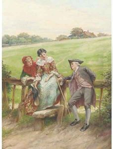 At the stile by Walter-Dendy Sadler