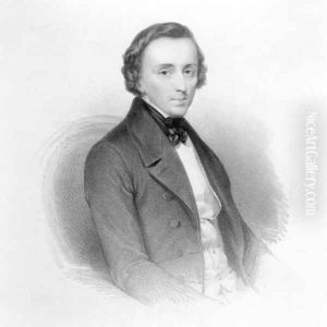 Portrait of Frederic Chopin 1810-49 Polish composer and pianist by Ary Scheffer