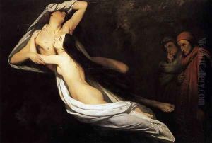 The Ghosts of Paolo and Francesca Appear to Dante and Virgil 1835 by Ary Scheffer