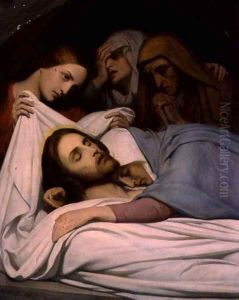 Christ and the Maries The Entombment 1854 by Ary Scheffer