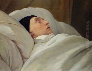 Marie Joseph 1757-1834 Marquise de La Fayette, on his Deathbed