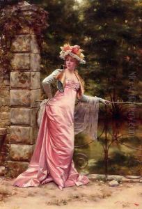 In The Garden by Charles Joseph Frederick Soulacroix