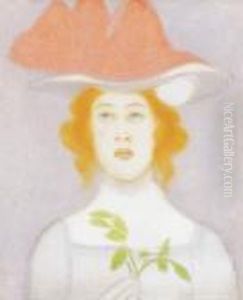Red Haired Woman In Hat