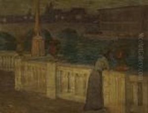 A Young Girl On A Bridge