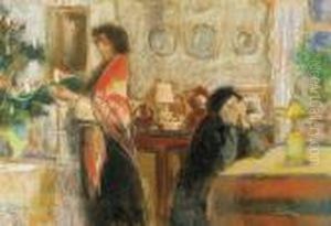 Winter Evening (decorating The Christmas Tree) by Jozsef Rippl-Ronai