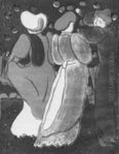 Illustration To 'les Vierges' I-iv by Jozsef Rippl-Ronai