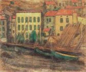 Harbour In Fiume by Jozsef Rippl-Ronai
