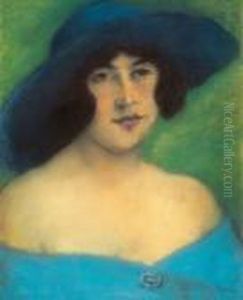 Girl In A Blue Hat, 1922-23