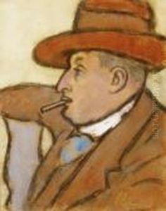 The Portrait Of Odon Rippl-ronai, The Painter's Brother by Jozsef Rippl-Ronai