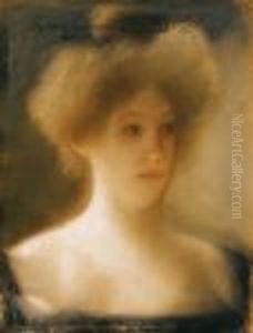 Portrait Of A Blonde Woman by Jozsef Rippl-Ronai