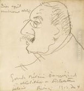 One Of The Eminent Figures Of Vienna, 1913 by Jozsef Rippl-Ronai