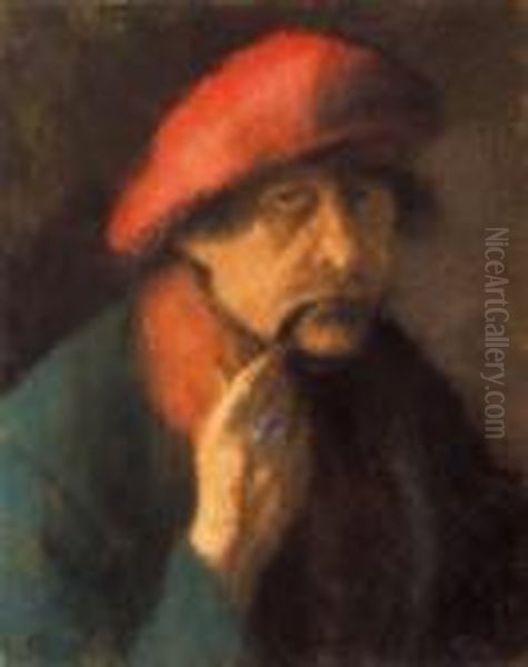Self-portrait In A Red Cap - view 1