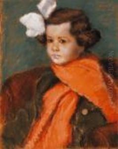 Portrait Of A Girl With A Red Scarf