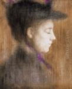 Woman In Paris With Purple Scarf