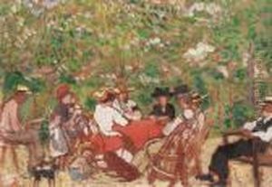 "piacsek Bacsi Es A Csalad (szoloben)", 1908" by Jozsef Rippl-Ronai