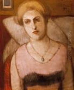 Woman With A Turquoise Medal by Jozsef Rippl-Ronai