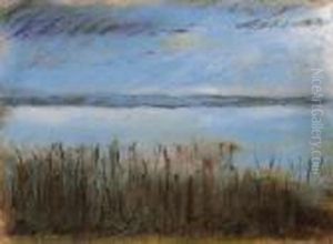 Evening By The Lake Balaton by Jozsef Rippl-Ronai