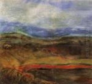 Hilly Landscape by Jozsef Rippl-Ronai