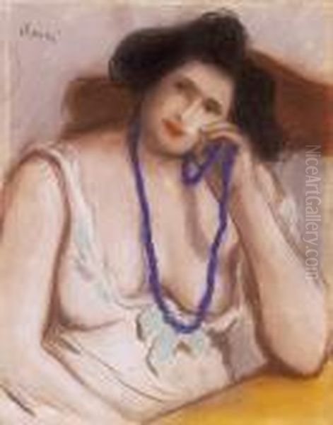 Woman With Blue Necklet - view 1
