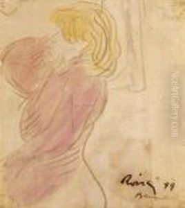 Woman In Pink Blouse by Jozsef Rippl-Ronai