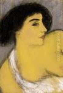 Yellow-skinned Woman With A Cleavage Yellow-skinned Woman With A Cleavage