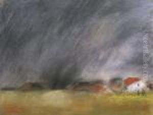 Houses, Clouds, Late Summer by Jozsef Rippl-Ronai