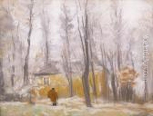 The Garden Of The Rome Villa In Winter - view 1