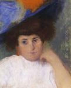 Lady In A Red Feathery Hat