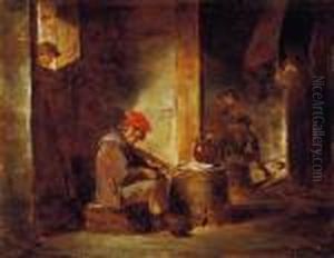 Peasant Man Playing The Violin by Jozsef Rippl-Ronai