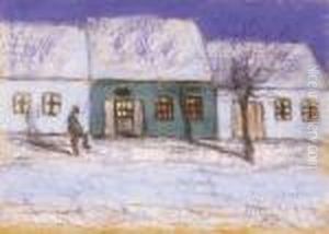 Moonlit Landscape by Jozsef Rippl-Ronai