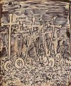 Cemetery by Jozsef Rippl-Ronai