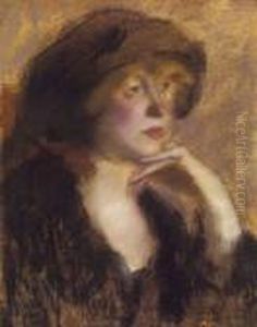 Lady In A Hat by Jozsef Rippl-Ronai