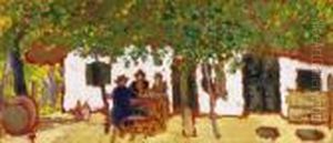 In The Vineyard by Jozsef Rippl-Ronai