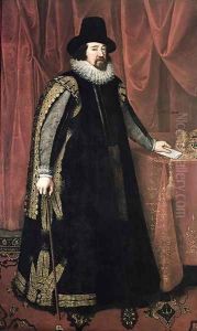 Sir Francis Bacon 1561-1626 Baron Verulam of Verulam, Viscount St. Albans by Paulus Van Somer