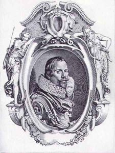 Self Portrait, engraved by Simon de Passe 1595-1647 1622 by Paulus Van Somer