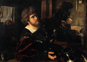 Portrait of a Man in Armour (known as Gaston de Foix} by Giovanni Girolamo Savoldo